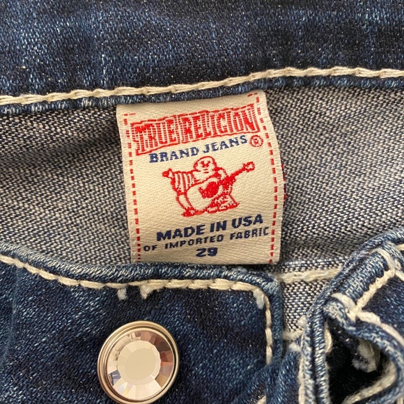 Swarovski Crystal Button True Religion Jeans - Picture 4 of 4
